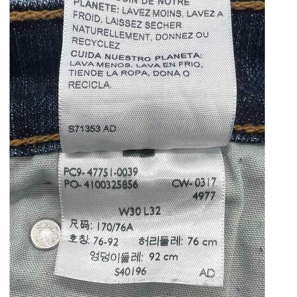 Denizen‎ Men's Levi's 231 Athletic Fit Denim Blue Jeans W30 X L32 Cotton Work - Picture 7 of 12